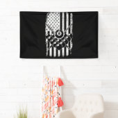 Pool Player American USA Flag Billard Banner (Insitu)