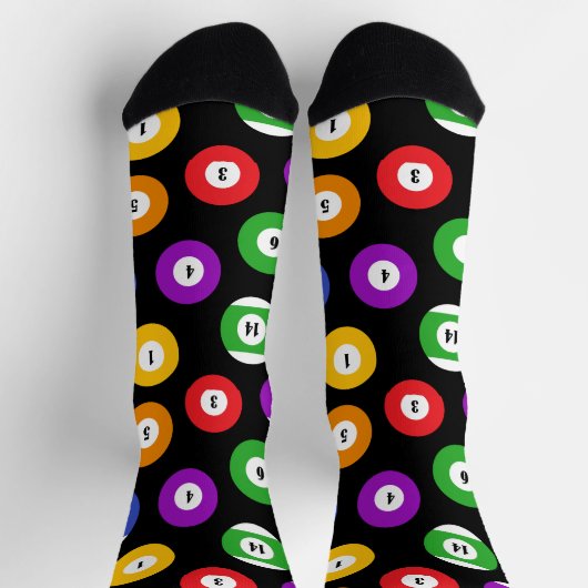 Pool-Pool-Bälle Gemustert Socken (Oben)