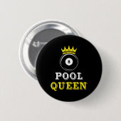 Pool Queen Billiards Pool Snooker Player Geschenk Button (Vorne & Hinten)