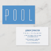POOL-REINIGER einfaches Art V64G BLAU Visitenkarte (Vorne/Hinten)
