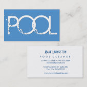 POOL-REINIGER Schmutz-Art V64H BLAU Visitenkarte (Vorne/Hinten)