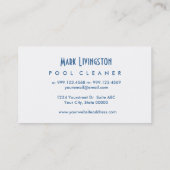 POOL-REINIGER Schmutz-Art V64H BLAU Visitenkarte (Rückseite)