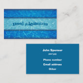 Pool-Reinigungs-Visitenkarte Visitenkarte (Vorne/Hinten)