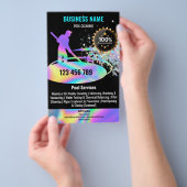 Pool-Reinigungsdienste Pool-Wartung und -Reparatur Flyer (Handgriff)