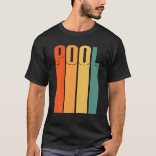 Pool Retro Vintager 70er Design 1970S Billiard T-Shirt