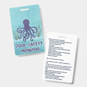 Pool Safety Monitor Ausweis (Vorder- & Rückseite)