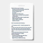 Pool Safety Monitor Ausweis (Rückseite)