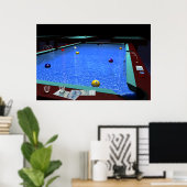 "Pool" - Schöner Billard Poster (Heimbüro)