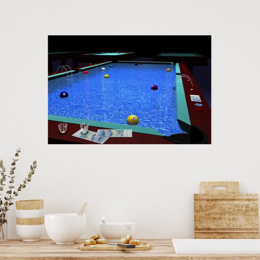 "Pool" - Schönes Billard Poster (Küche)