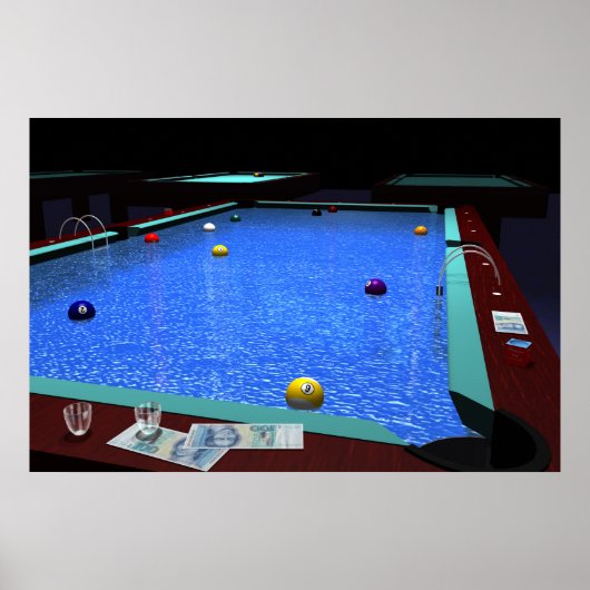 "Pool" - Schönes Billard Poster (Vorne)