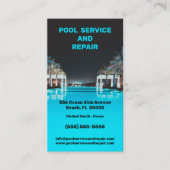 Pool Service and Repair Business Card Visitenkarte (Vorderseite)