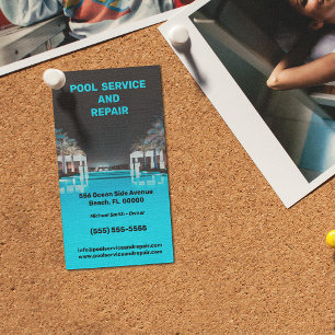 Pool Service and Repair Business Card Visitenkarte
