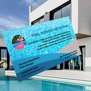 Pool Service and Repair Business Card Visitenkarte