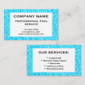 Pool Service Business Card Template Visitenkarte (Vorne/Hinten)