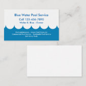 Pool Service Business Card Visitenkarte (Vorne/Hinten)