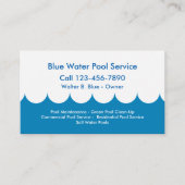 Pool Service Business Card Visitenkarte (Vorderseite)