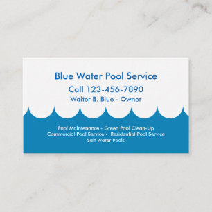 Pool Service Business Card Visitenkarte