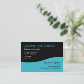 Pool Service Business Cards Visitenkarte (Stehend Vorderseite)