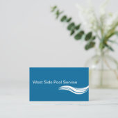 Pool Service Business Cards Visitenkarte (Stehend Vorderseite)