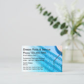 Pool Service Businesskarten Visitenkarte (Stehend Vorderseite)