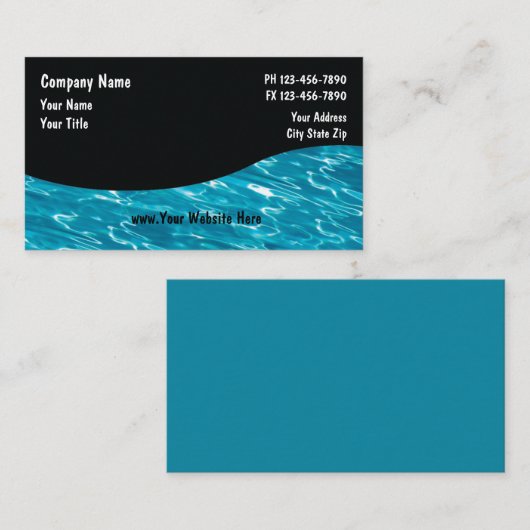 Pool Service Cards_5 Visitenkarte (Vorne/Hinten)