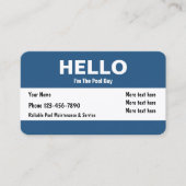 Pool Service Clever Design Visitenkarte (Vorderseite)