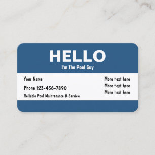 Pool Service Clever Design Visitenkarte