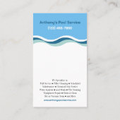 Pool Service Company Visitenkarte (Rückseite)