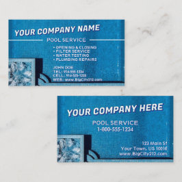 Pool Service CUSOMIZABLE Business Card Visitenkarte