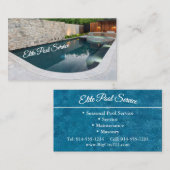 Pool Service CUSOMIZABLE Business Card Visitenkarte (Vorne/Hinten)