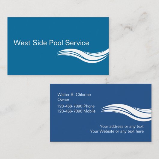 Pool-Service-Geschäftskarten Visitenkarte (Vorne/Hinten)
