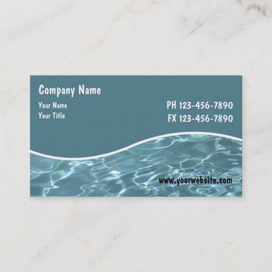 Pool-Service-Karten Visitenkarte (Vorderseite)