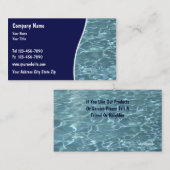 Pool-Service-Karten Visitenkarte (Vorne/Hinten)