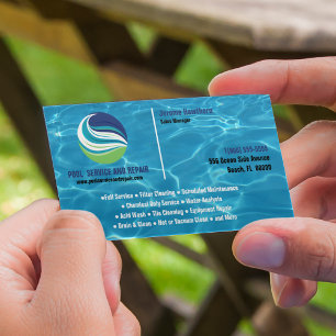 Pool Service und Reparatur Visitenkarte