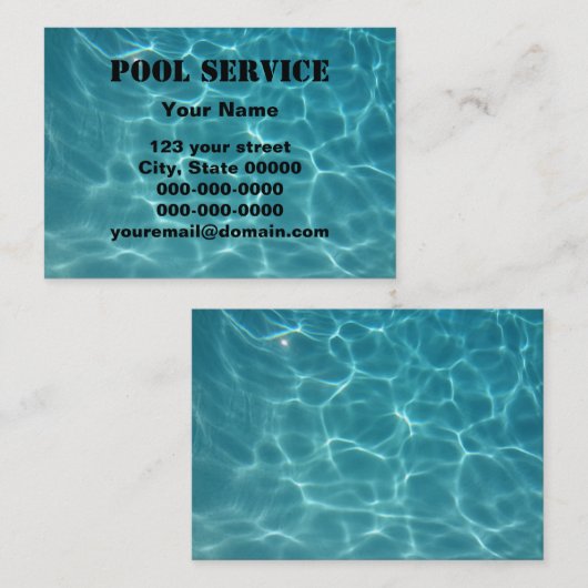 Pool-Service Visitenkarte (Vorne/Hinten)