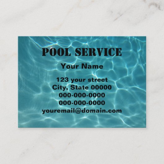 Pool-Service Visitenkarte (Vorderseite)
