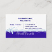 Pool-Service Visitenkarte (Vorderseite)