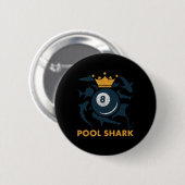 Pool Shark Billiards Pool Billiards Hall Player Ba Button (Vorne & Hinten)