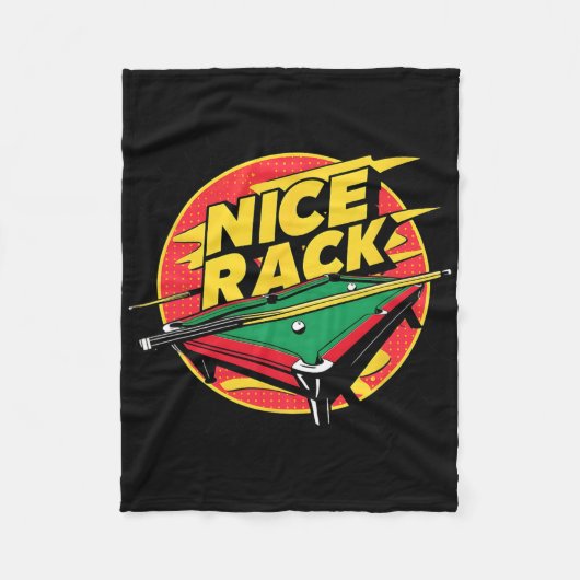 Pool Shark Billiards Schöner Rack Funny Puns 8 Bal Fleecedecke (Vorderseite)