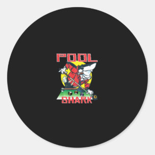 Pool Shark Funny Billiards Aight Ball Nine Ball Runder Aufkleber