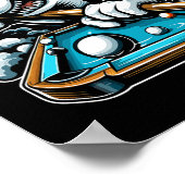Pool Shark Funny Pool Player Billiard 8- Poster (Ecke)
