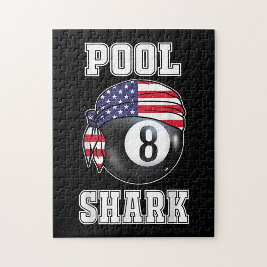 Pool Shark Jersey Coole Geschenke Top Bar Billiard Puzzle (Vertikal)