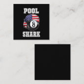 Pool Shark Jersey Cooles Geschenk Top Bar Billiard Quadratische Visitenkarte (Vorne/Hinten)