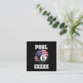 Pool Shark Jersey Cooles Geschenk Top Bar Billiard Quadratische Visitenkarte (Stehend Vorderseite)