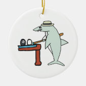 Pool Shark Keramik Ornament (Vorne)