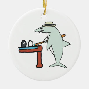 Pool Shark Keramik Ornament