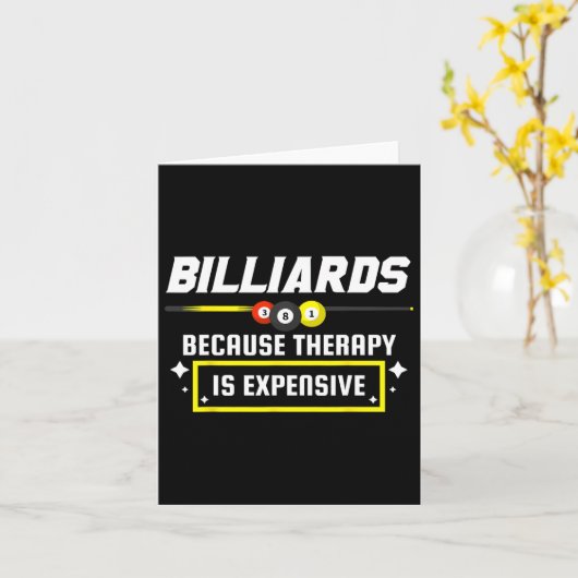 Pool Shark Pool Player Billard Billard, weil Karte (Gelbe Blume)