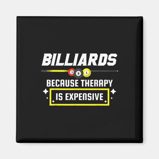 Pool Shark Pool Player Billard Billard, weil Magnet (Vorne)