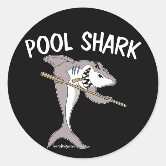 Pool Shark Runder Aufkleber (Vorderseite)