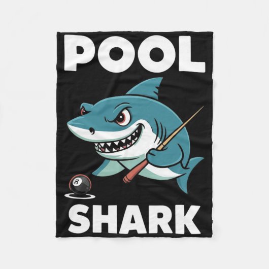 Pool Shark Snooker Player Funny Billiard Fleecedecke (Vorderseite)